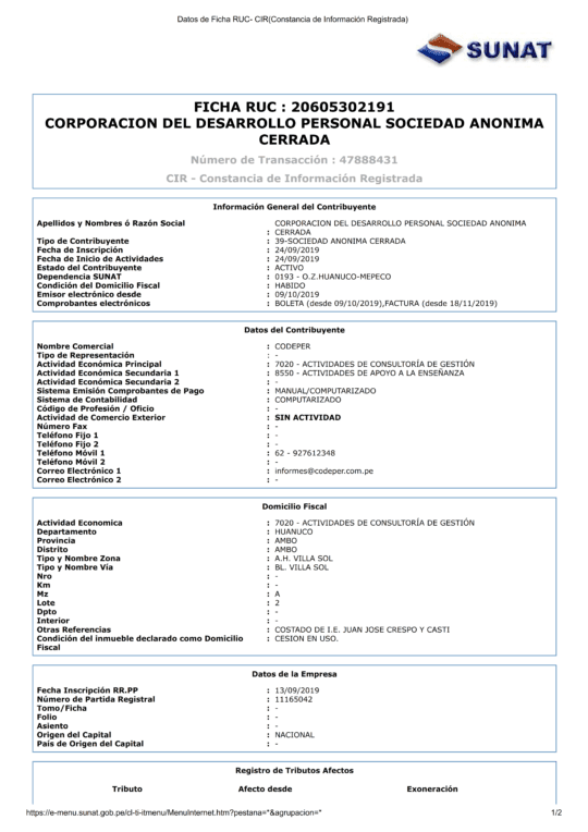 ficha-ruc-codeper