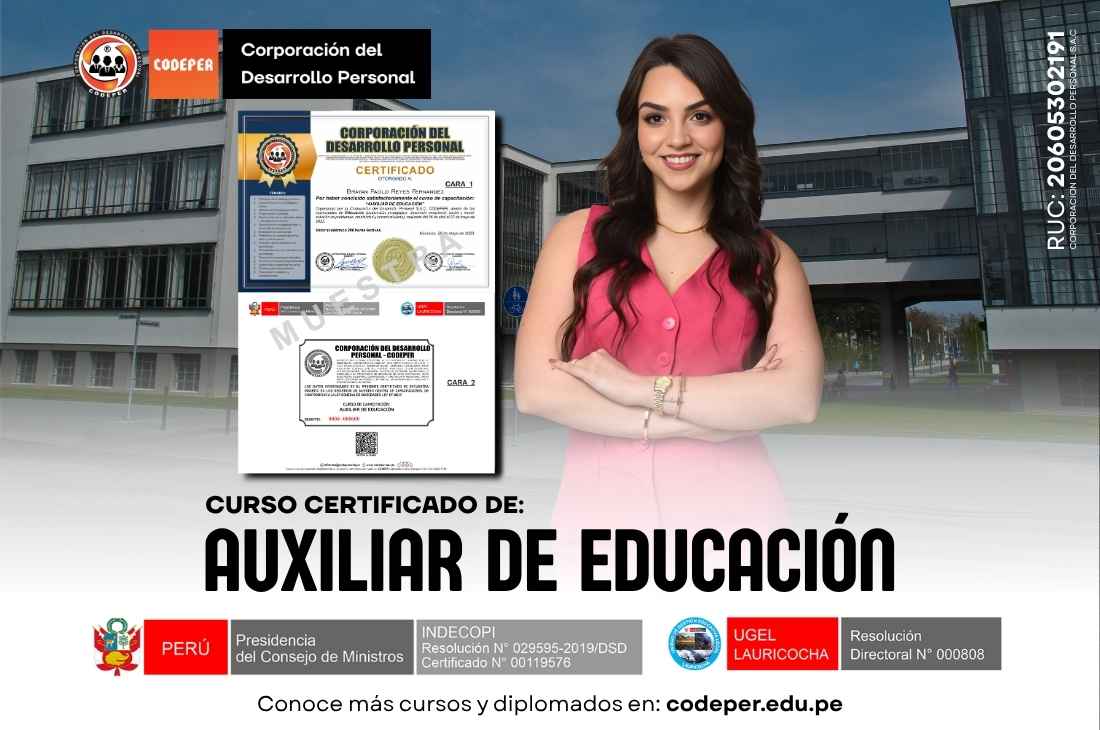 Cuerso en Auxiliar de educación