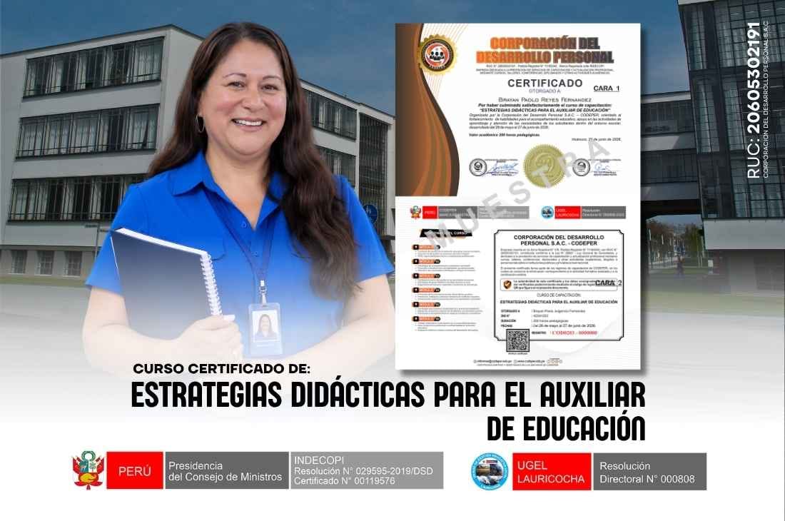 Curso en Estrategias Didácticas para el Auxiliar de Educación